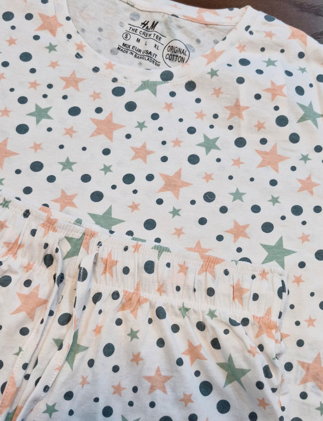 ست کراپ شورتک زنانه H&M نخی و باکیفیت